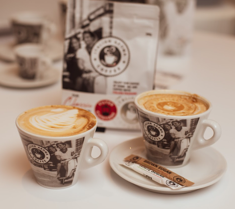 Italian Aroma Large Cappuccino Cups/Saucers x 6
