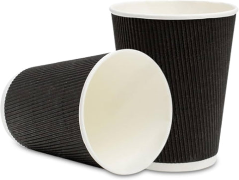 12oz Black ripple double wall cup x 500