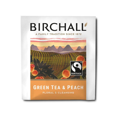 Birchall Green Tea & Peach Teabags