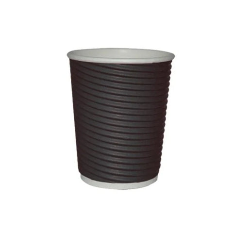12oz Black ripple double wall cup x 500