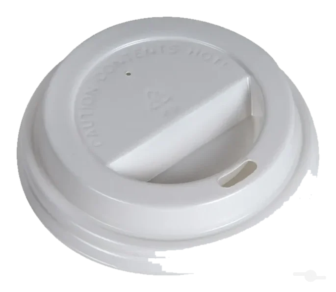 White sip lids for ripple takeaway cups